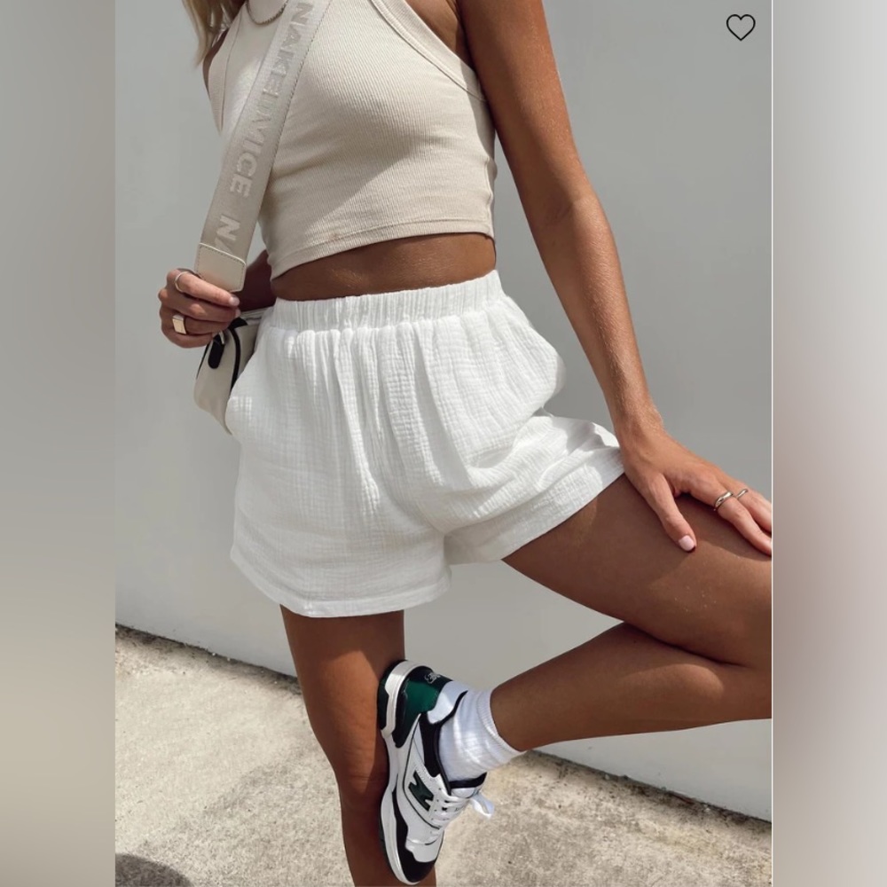 Princess Polly Mateo Shorts White